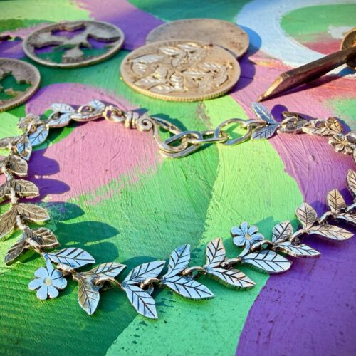 meadows Daisy chain jewellery - handmade and Recycled silver shillings and sixpences
