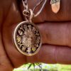 green man recycled pound coin necklace pendant