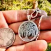 willow tree pendant handmade from a silver coin.